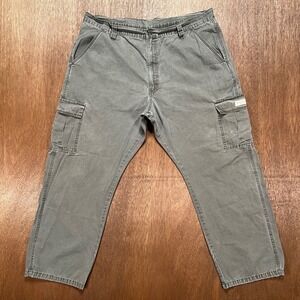 Wrangler Cargo Pants 40x30 Ripstop Cotton Utility Workwear Grey 70L3WOD